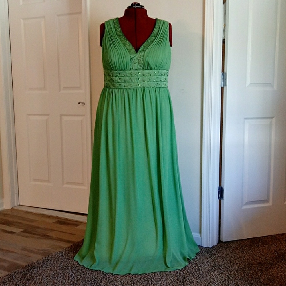 David's Bridal Empire waist evening gown